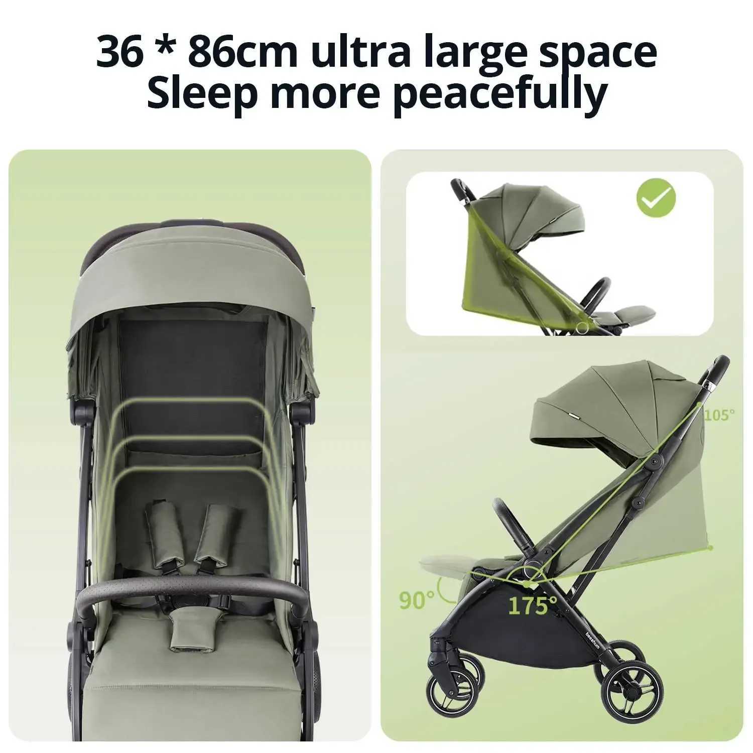 New automatic folding baby stroller with aluminum alloy frame lightweight and foldable baby stroller X250415