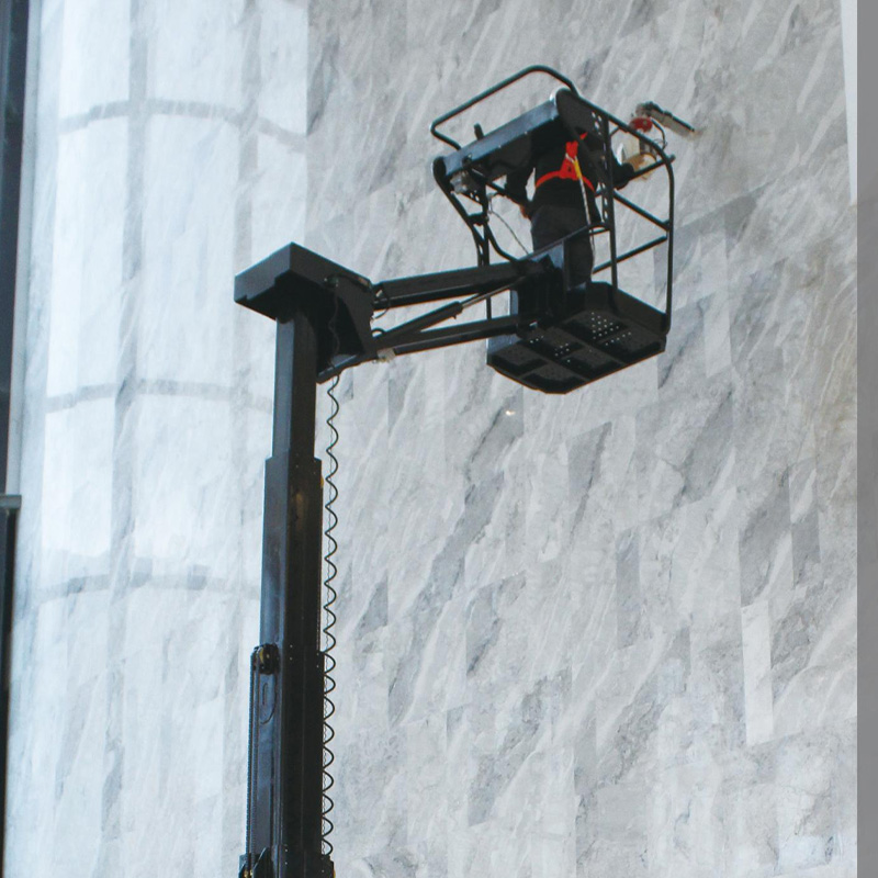 Electric Motor 200kg Self-propelled Person Vertical Mast Compact Boom Lift