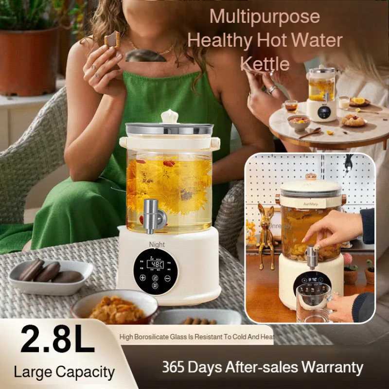 Multifunctional Health Pot Fully Automatic Household Stew Pot Glass Pot With Faucet For Making Tea And Boiling Water Y251114