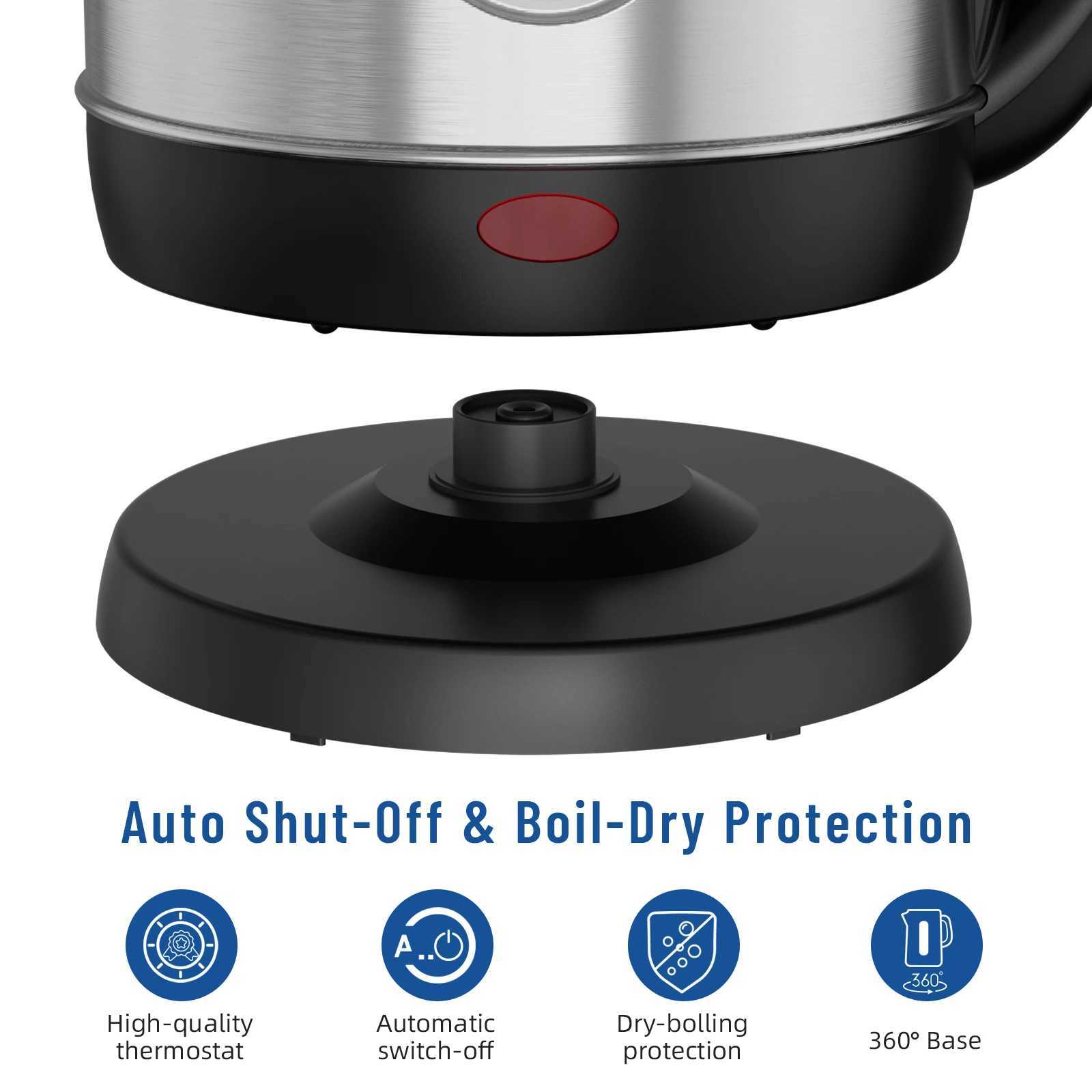 Stainless Steel Electric Kettle 18 Liter Tea Kettle Electric Hot Water Kettle 1500W Fast Boil with LED Light Auto Shut-Off Y251114