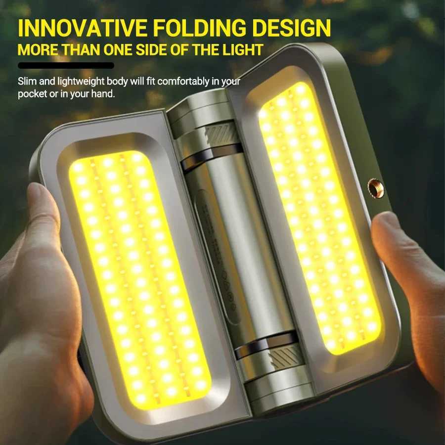 New Solar LED Camping Light 5000mAh Portable Tent Lantern 2400LM Emergency Waterproof Outdoor Hanging Lights Lighting Lawn Lamp M251115