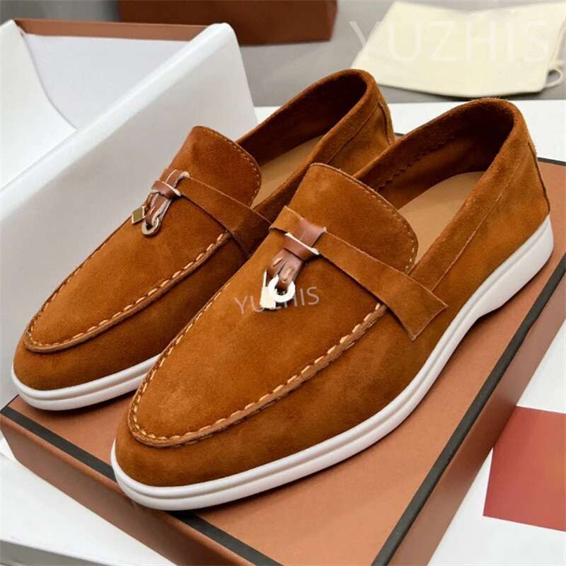 Walking Driving Loafers New Spring Autumn Flat Metal Lock Tassel Classic Lazy Comfortable Women Slip On Shoes