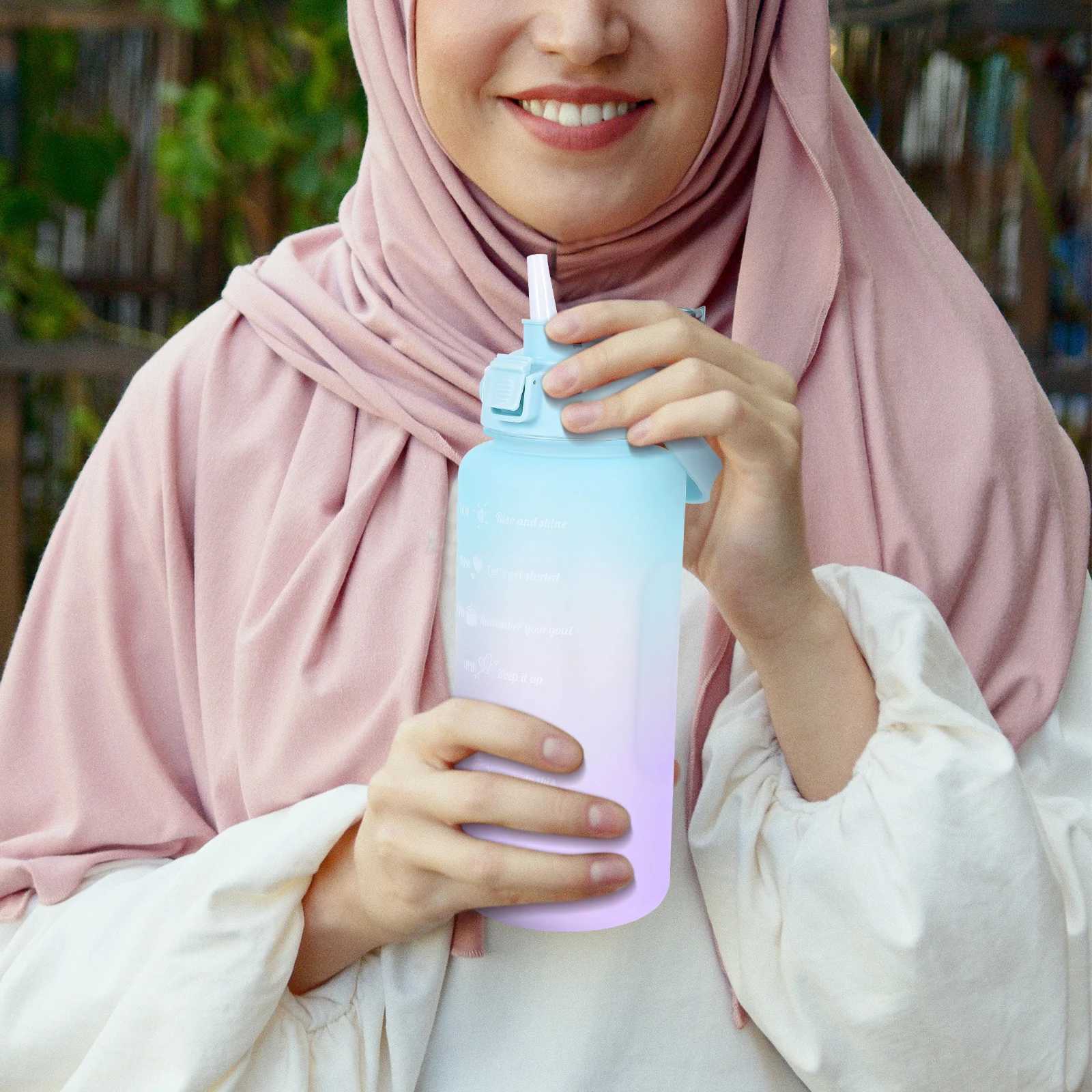 Outdoor Sports Water Bottle 600Ml Large Capacity Portable Drinking Cup For Juice Fruit Tea Heat-Resistant Plastic BeverageW251114