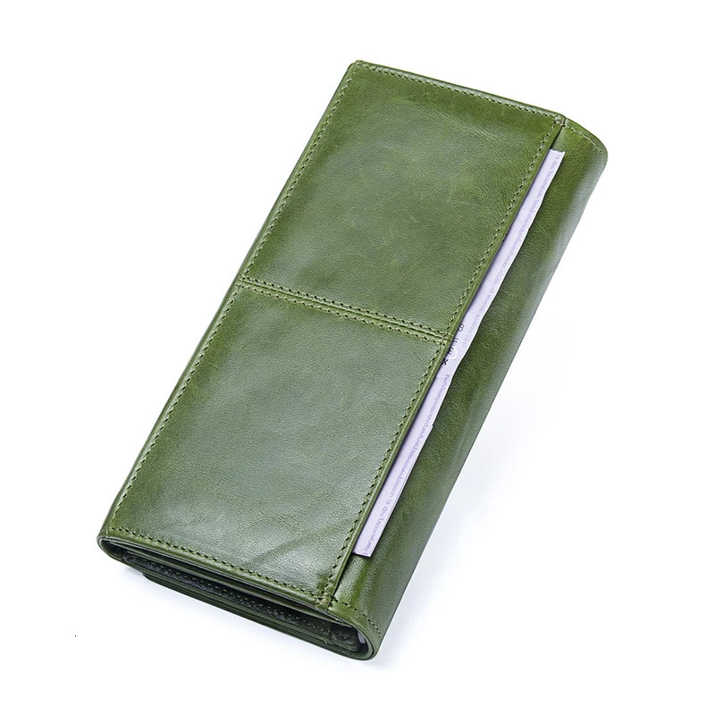 Contacts Genuine Leather Women Wallets Female Long Clutch Po Holder Wallet Large Capacity Wallet with Money Bag 250410