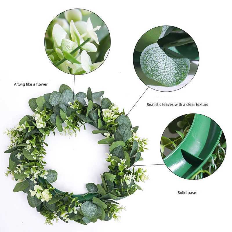 Eucalyptus Christmas Plant Wreath Wedding Holiday Supplies Door Home Decoration Diy Photo Props Flowers Background Wall GarlandsM251115