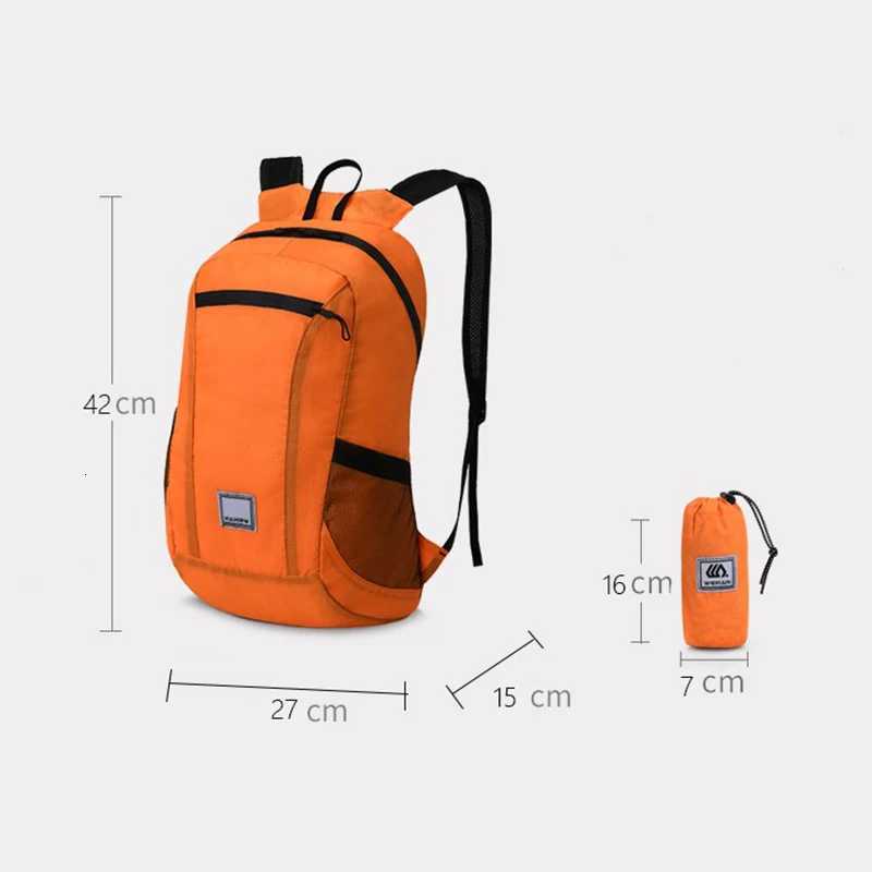 1pcs Lightweight Portable Travel Hiking Foldable Backpack Ultralight Outdoor Pack Waterproof Backpack Folding Bag For Women MenW251114
