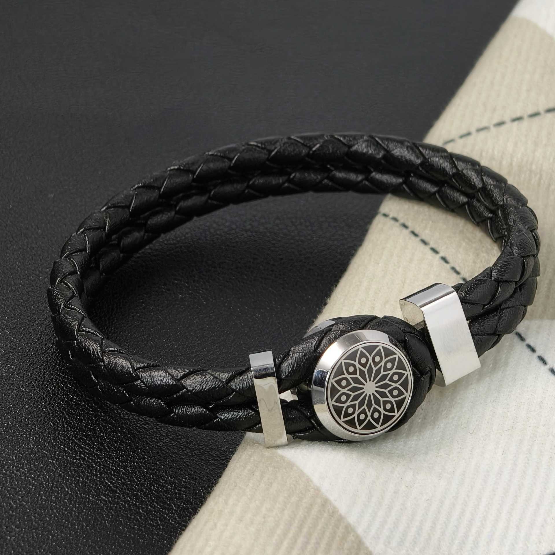 New style bracelet - Couple's woven leather MB bracelet J251115