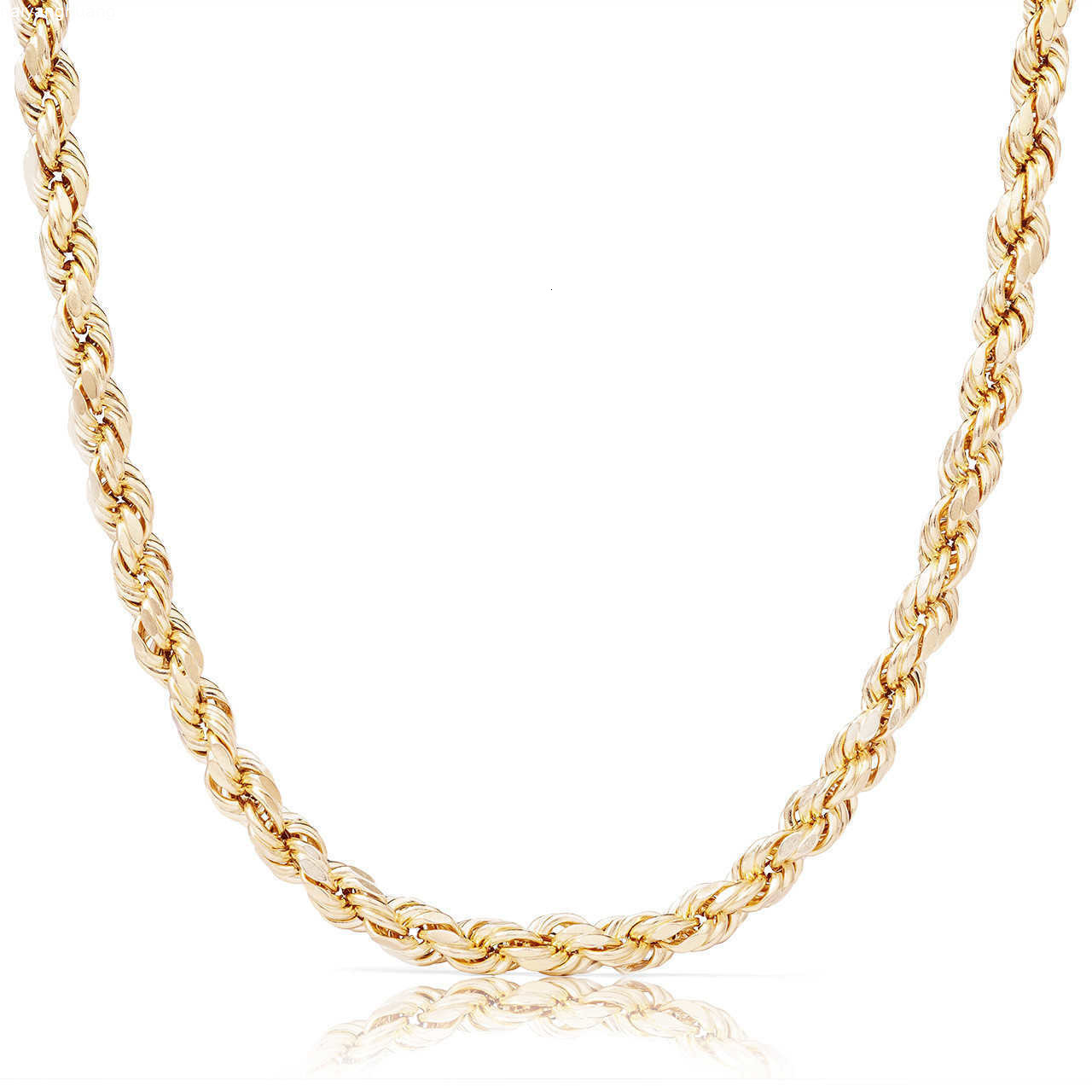 Pendant Necklaces Real 10K 14K Solid Gold Rope Chains For Men Hip Hop Necklace pendant jewelry