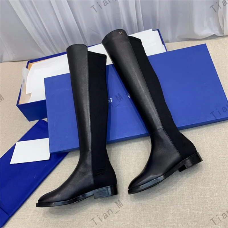 Elegant Opyum Over the knee Boots pointed toes Thigh-high boot Letter high heels stretched Leather sole for women luxury designer heeled shoes factory BOX