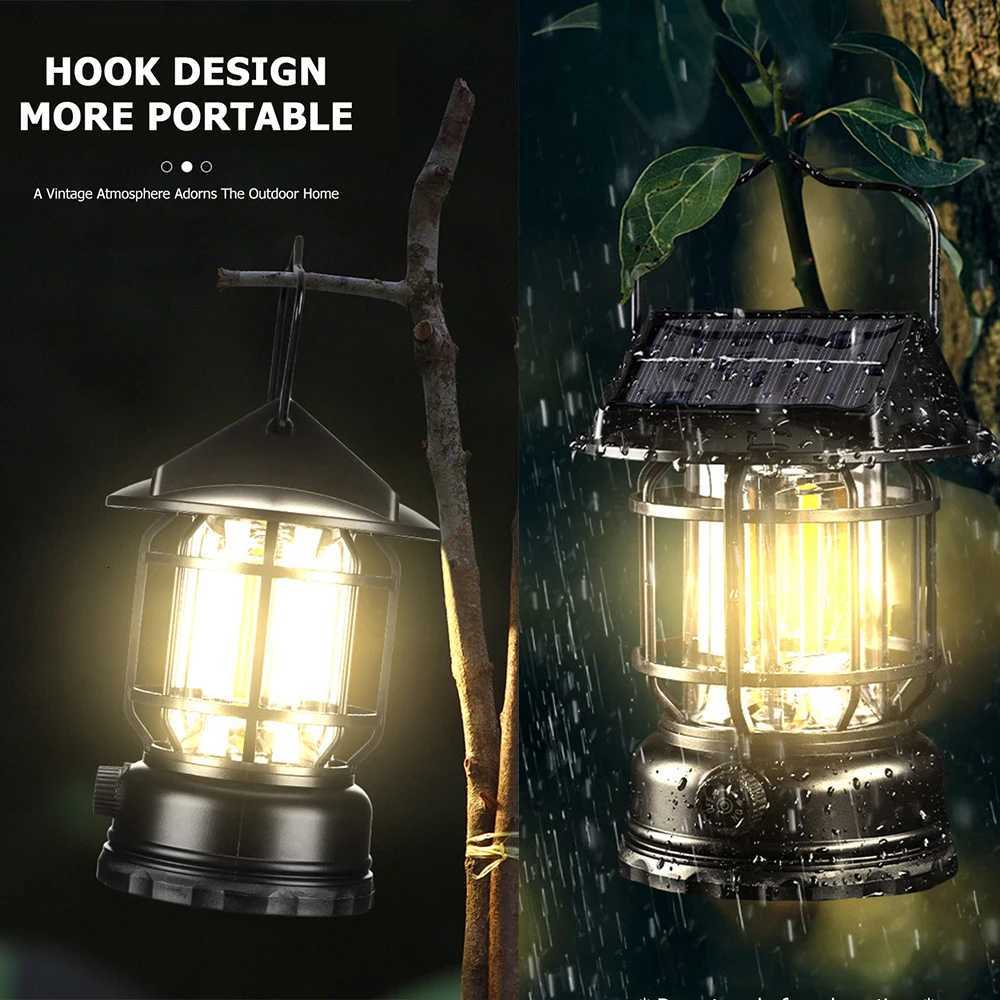 Super Bright LED Camping Light USB Rechargeable Flashlight Outdoor Portable Carrying Light Infinitely Dimmable Tent Light M251115