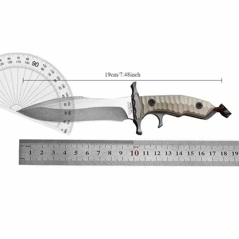 RAMbo MK9 Outdoor Straight Sharp Outdoor Tactical 9cr18 Fixed Bald G10 Handheld JungLE Surfing Adventure Equipment KnifeXJ250415