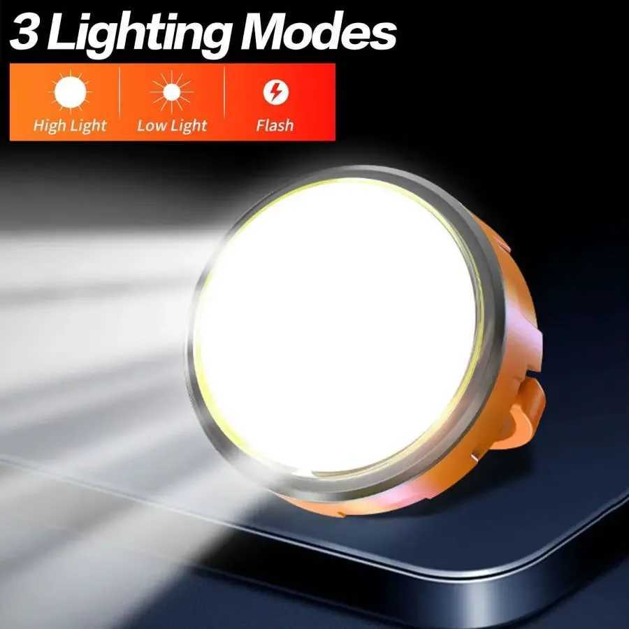 1-4 Pcs Mini COB LED Work Light Flashlight Emergency Lights LED Camping Light Waterproof Tent Lantern with Magnet Power Bank M251115
