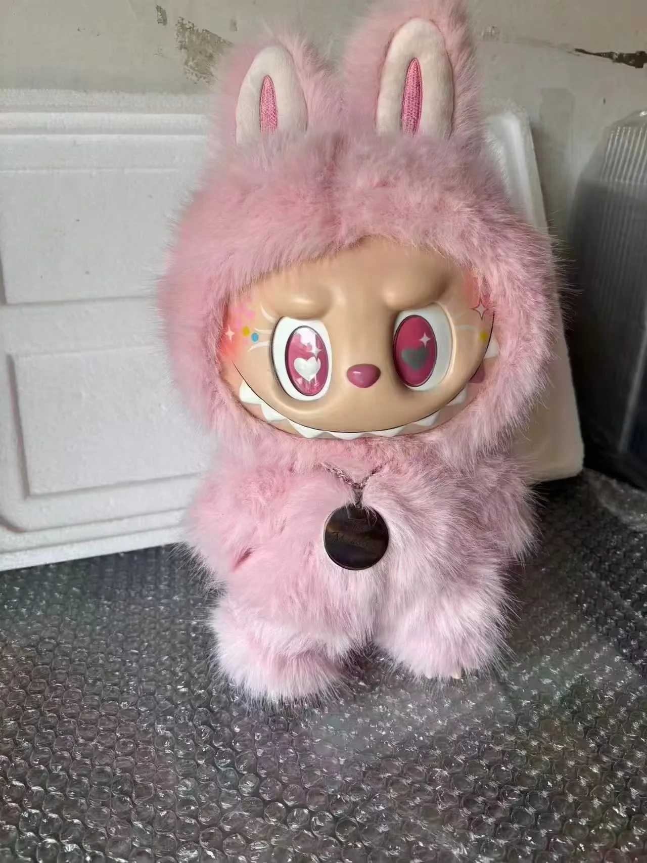 Hot Sales 2025 New 38cm Pink Angel Labubu Creative Change DIY Digital Vinyl Doll Model 1 Copy Toy Birthday Gift X250415