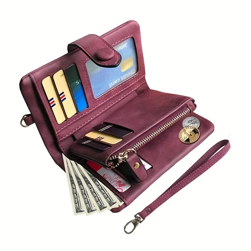 30% off short womens wallet with coin zipper pocket minimum matte soft leather womens wallet womens pink small wallet 250410