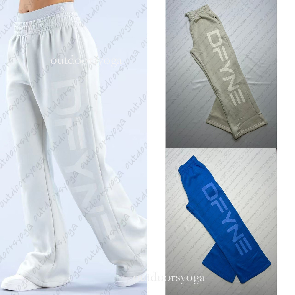 Dyfne Alternative Sweatpants Sports Trousers Fashion Casual Drawstring Waist Embroidered Letters Running Fleece Loose Pocket Fiess 3B8