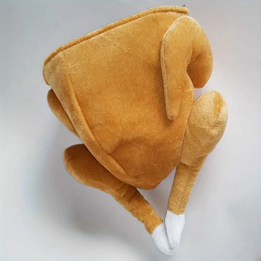 Thanksgiving Turkey Drumstick Hat Festive Chef Hat No-Power Needed Home Kitchen Decor Holiday Atmosphere Props for Thanksg Y251115