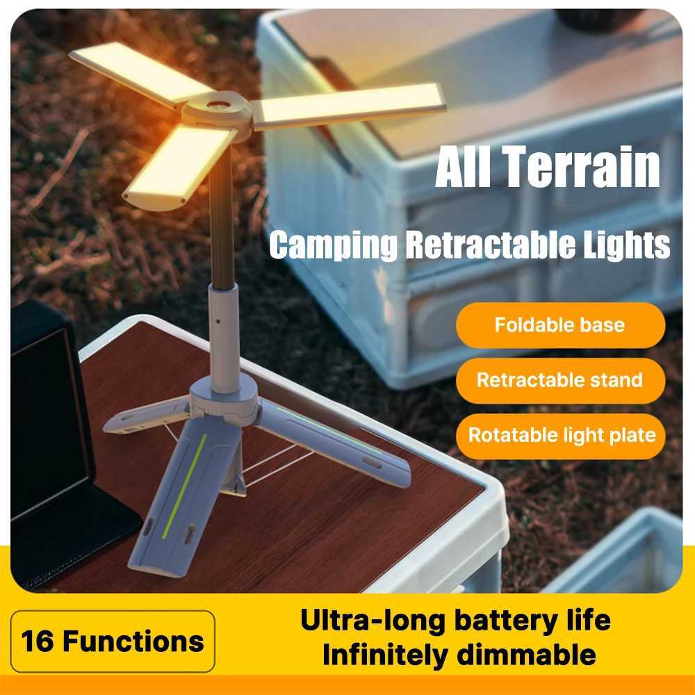 Rechargeable Outdoor Portable Hiking Camping Fishing Flashlight Telescoping Camping Lantern Telescopic Camping Light M251115