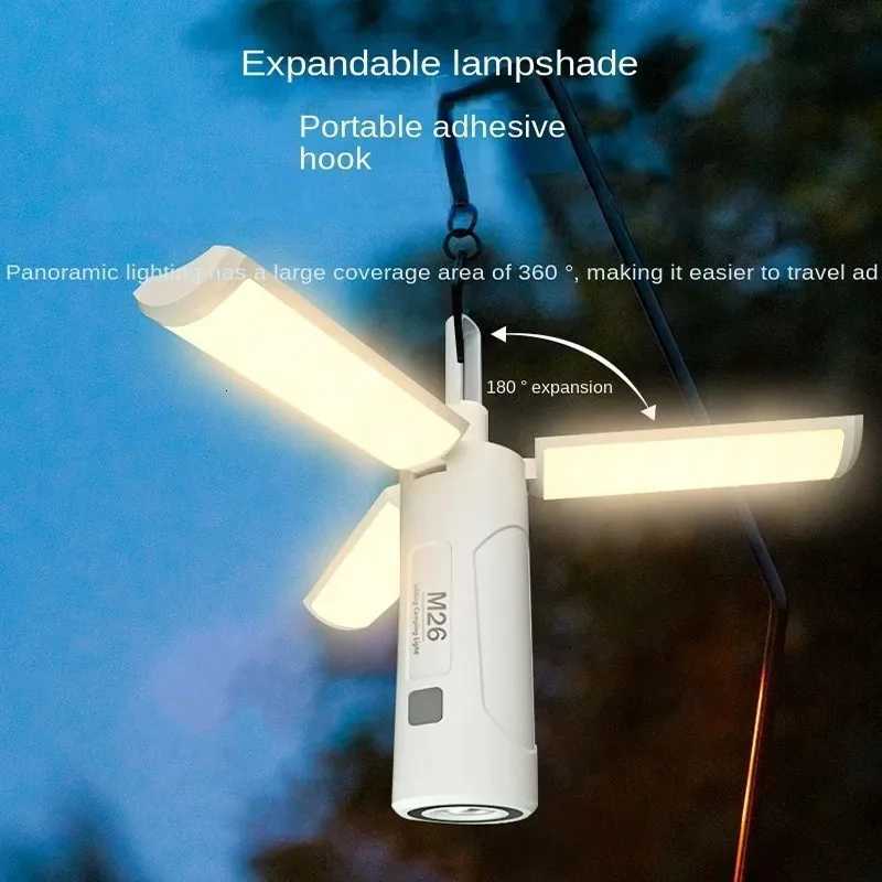 Portable Waterproof Camping Light Outdoor Lighting Foldable strong suctionRechargeable Emergency Lamp Travel Tent light M251115
