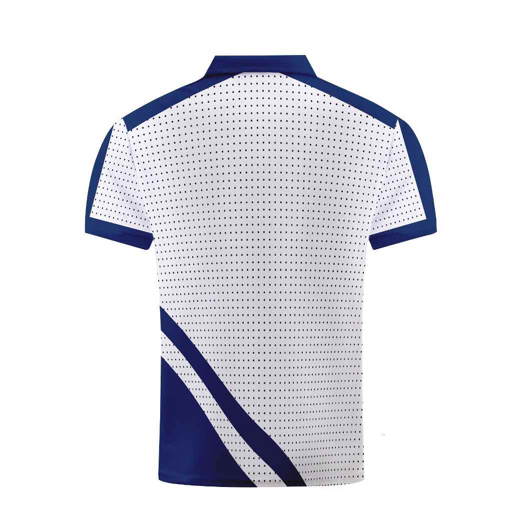 Summer Printed Zipper Polo Shirt Mens Fashion Sports Polo Shirt