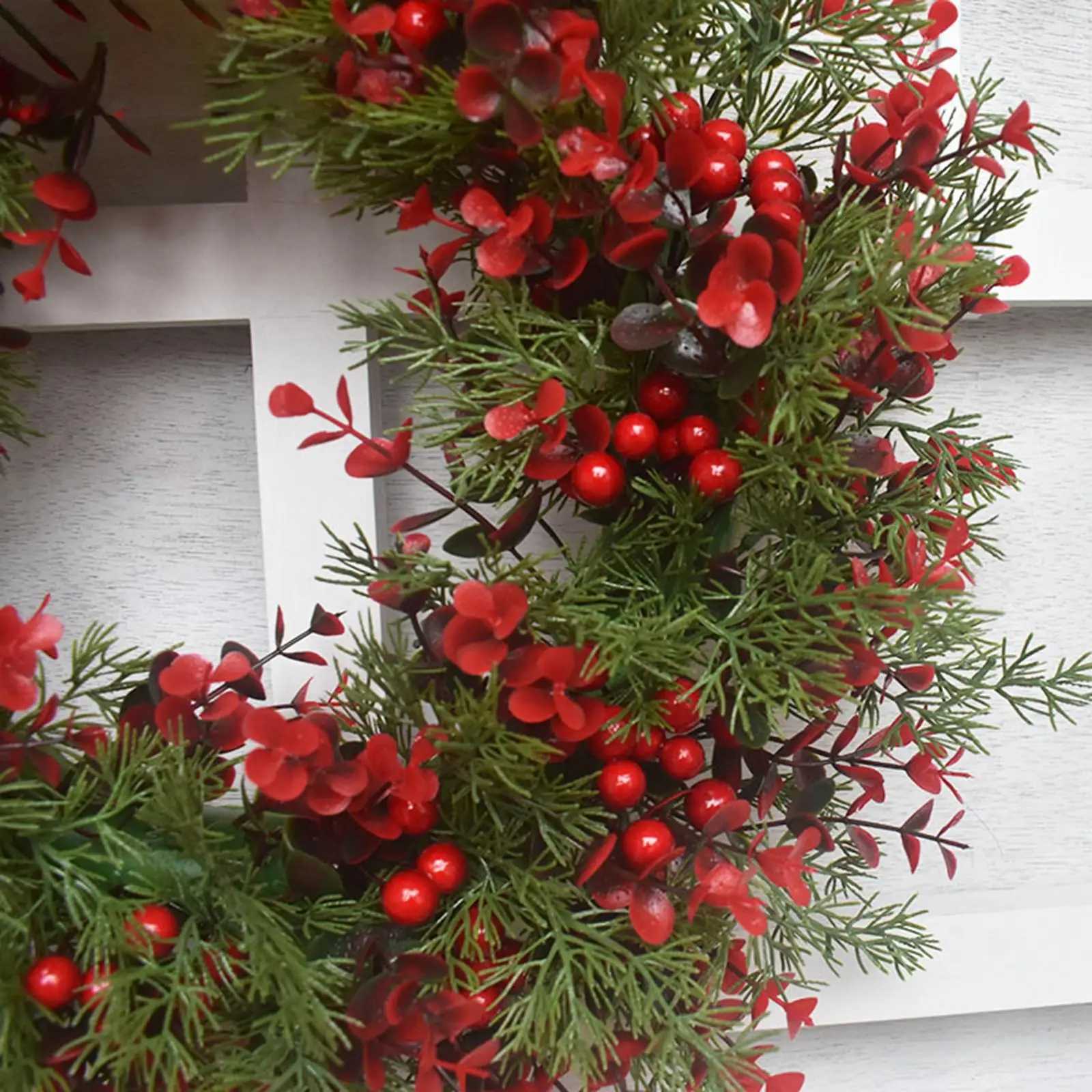 Christmas Wreath Xmas Wreath Housewarming Red Berries Farmhouse HolidayM251115