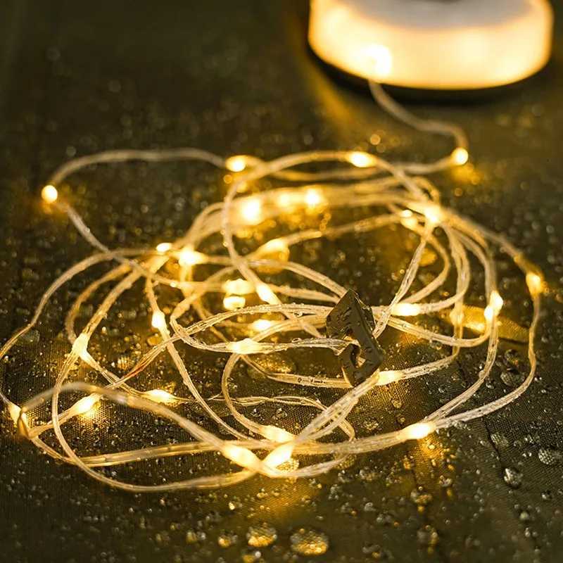 LED Camping String Lights Portable Rechargeable Fairy Light Waterproof Outdoor Tent Yard Garden Decoration Lighting Holiday Gift M251115