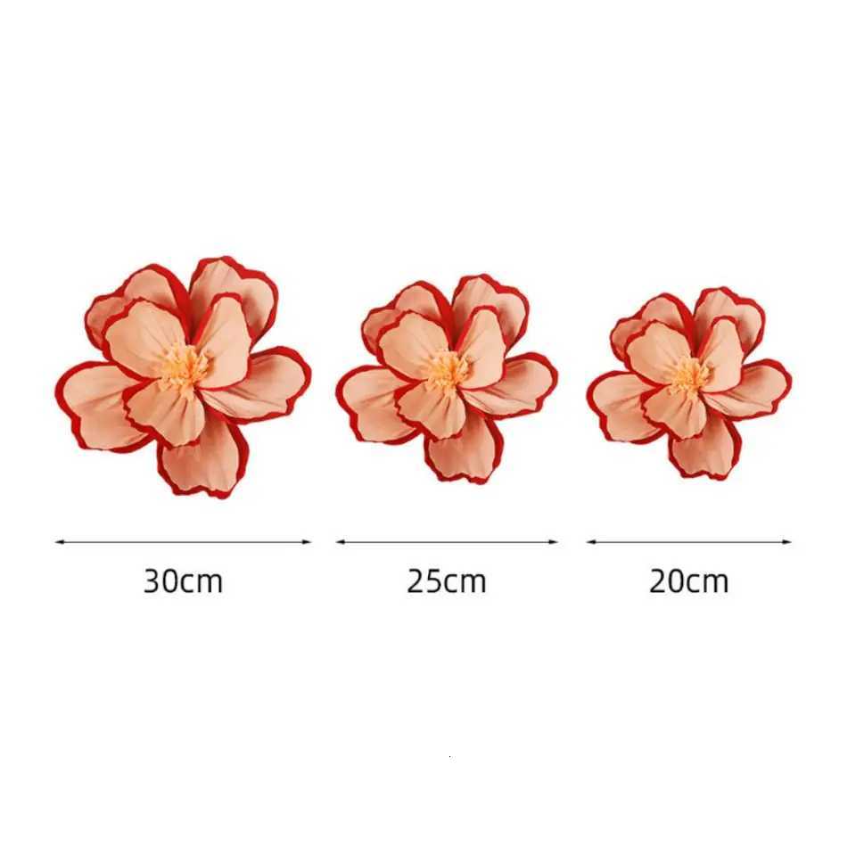 3Pcs 20/25/30cm Crepe Paper Flower Light Weight Multi Purpose Wrinkles Paper Flower Stereoscopic Flower Decor Party Supplies M251115