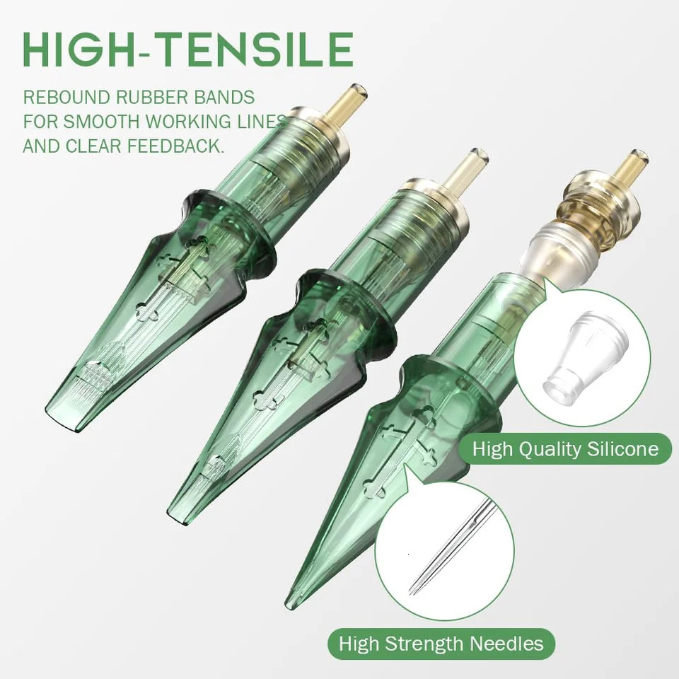 50pcs ng Tattoo Cartridges Needles RL/RM Permanent Makeup Body Art Professional Disposable Safety Tattoo Needles Supplies 250409