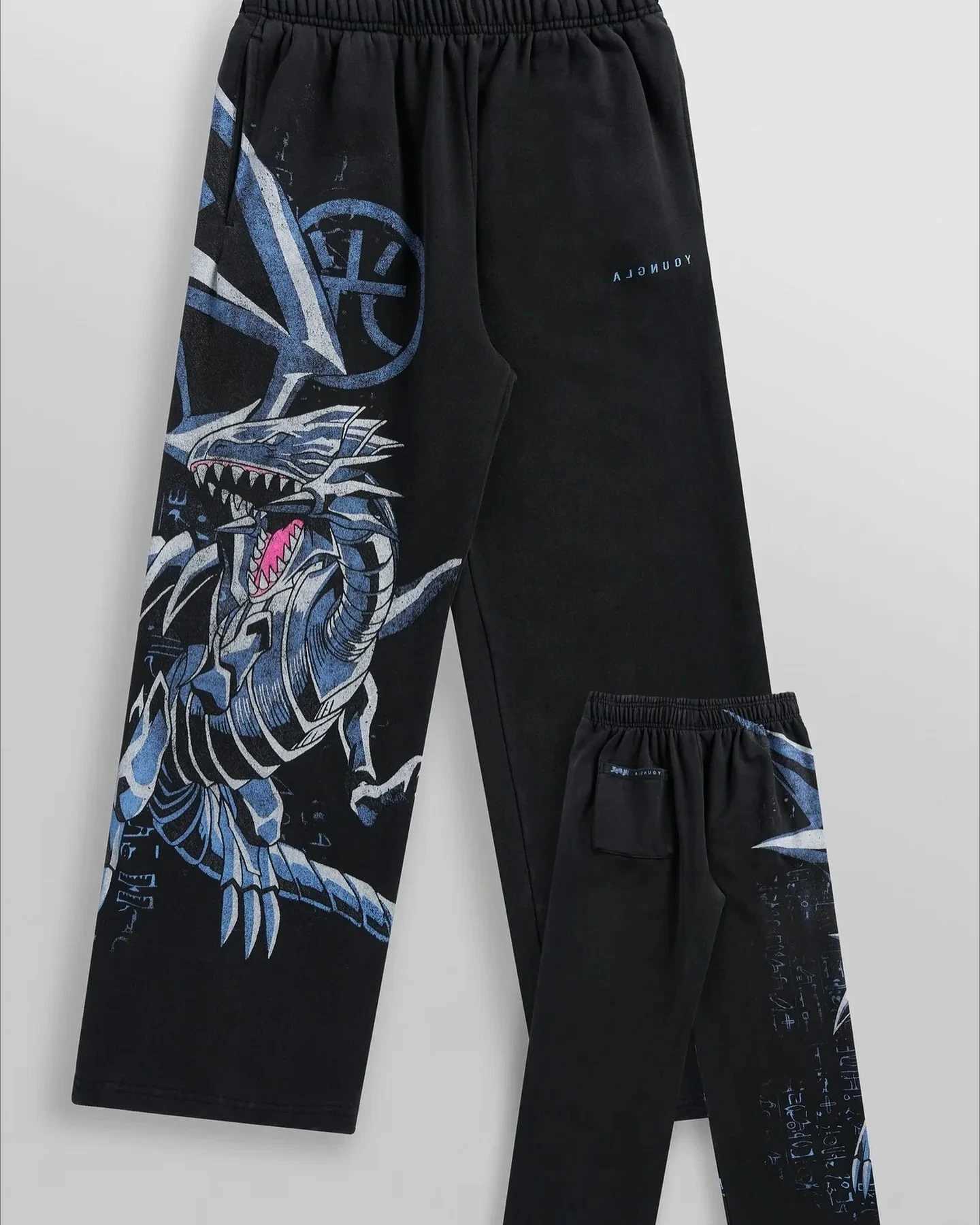 New Y2k Blue-Eyes White Dragon Pants Men Baggy Popular Trouser Wide Leg Casual Joggers Harajuku Strtwear Men Clothing X251115