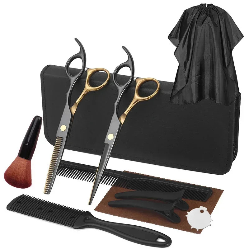 Hair Scissors Set Professional Barber Scissors Stainless Steel Scissors Hair Tools Hairdressing Hair Cutting Thinning Shears 250414