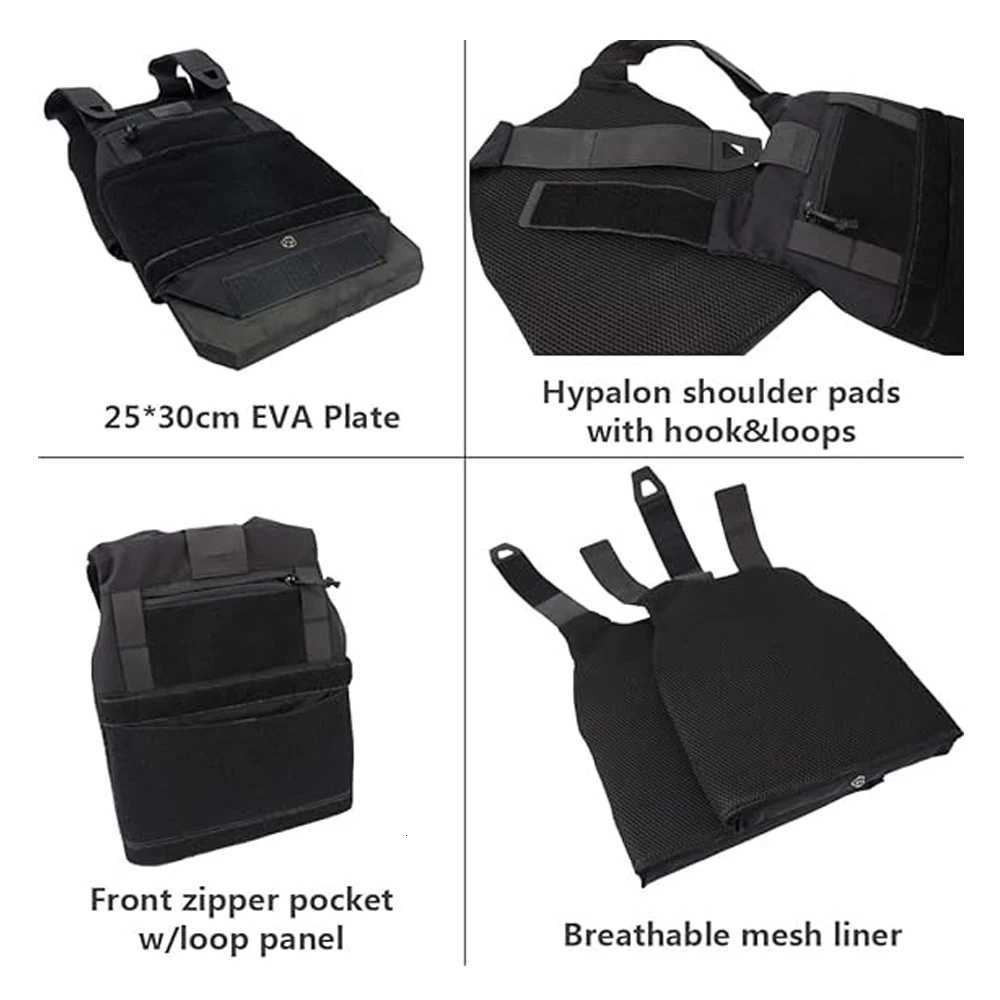 Tactical Vest Tactical Airsoft Combat Plate Carrier Vest Hunting Clothes and Accessories Tactical Chest Rig 500D Nylon XJ251114