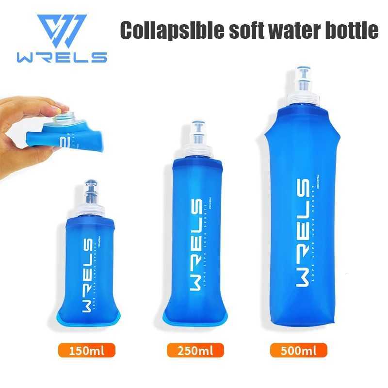 WRELS Soft Folding Water Bottle Collapsible Silicone Outdoor Sport Traveling Camp Hiking Cycling Running TPU Portable Water BagW251114