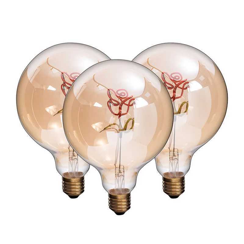 Edison light Bulb G125 Rose E27 4W 220V Dimmable lamp Personalized Creative Letter Light Warm Yellow Decorative Lamps C251115