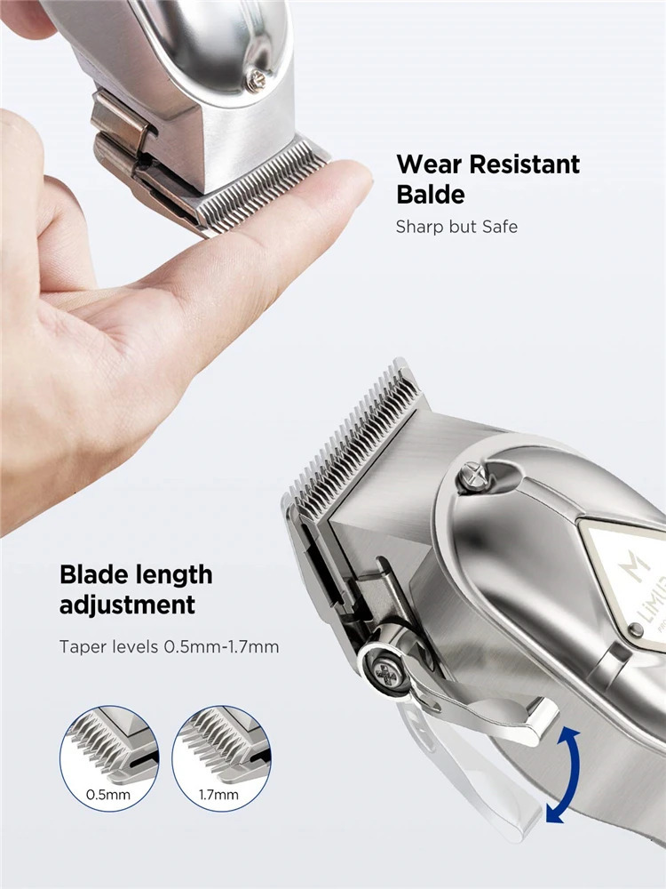 Limural Hair Clippers for Men Professional Hair Cutting Kit Beard Trimmer Barbers Cordless Close Cutting T-Blade Trimmer Kit 250409