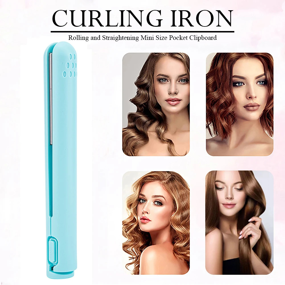Portable Hair Straightener Curling Iron Curling And Straightened Dual-use Splint Straightening Type-C chargeing Styling Tools 250415