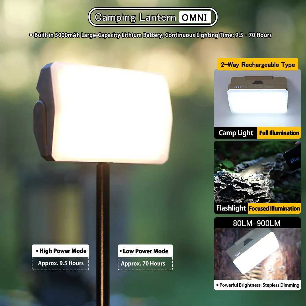 Soomloom 2-Way LED Camping Lantern - OMNI High Brightness 5000mAh Rechargeable Camp Light Flashlight Outdoor LED Lighting Lamp M251115