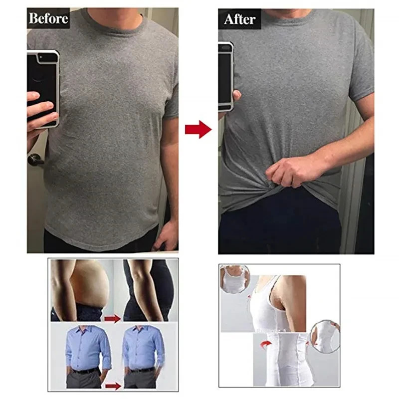 YBFDO Men Shapewear Undershirt Slimming Belly Shapewear Tummy Control Undershirt Body Shaper Waist Corset Tank Tops Underwear 250415