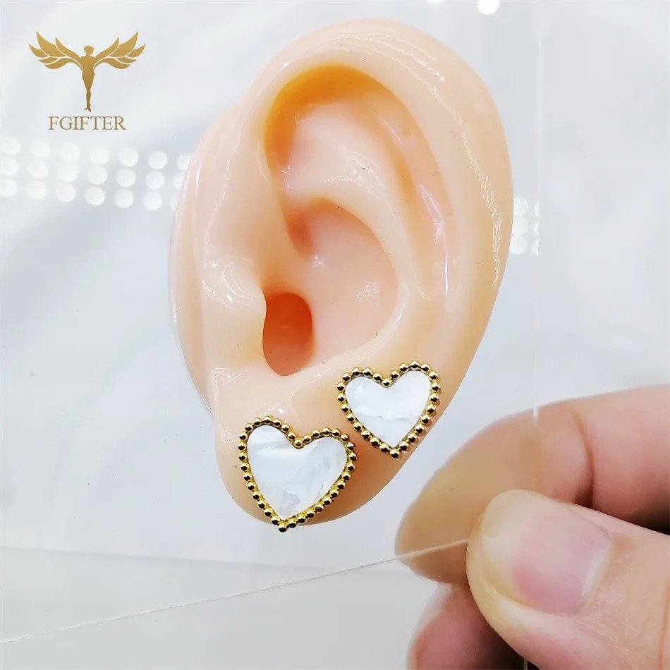 12 pairs of romantic heart-shaped statement stud earrings gold stainless steel jewelry earrings set for mom lover friend woman 250409