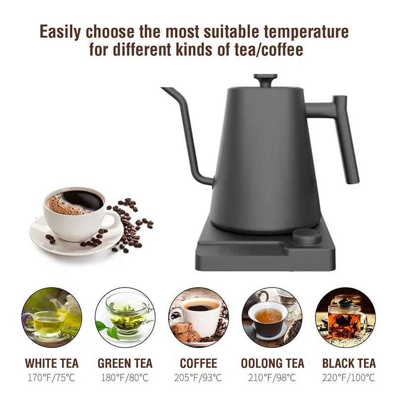 1200W Gooseneck Electric Kettle with Temperature Control Electric Kettle for Coffee and Tea Kettle Coffee Pot 110v/220v Y251114
