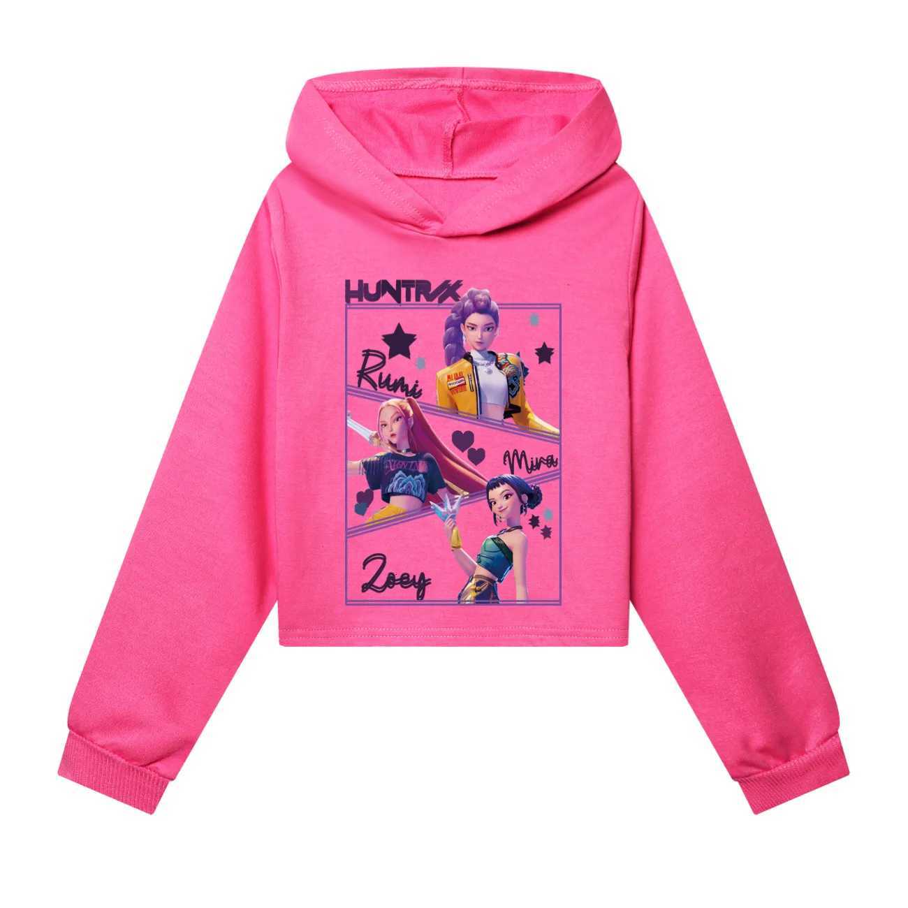 KPop Demon Hunters Huntrix Kids Hoodie Baby Girls Teen Cartoon Fashion Sweatshirt Casual Autumn Coats for YouthW251115
