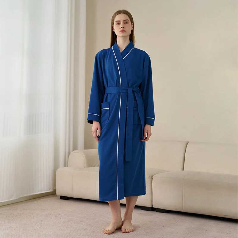 Plus Size Bathrobe for Women and Men Waffle Quick Drying All Season Thin Design Hotel Towel Beauty Salon Bath Robe Couples M-3XL C251115