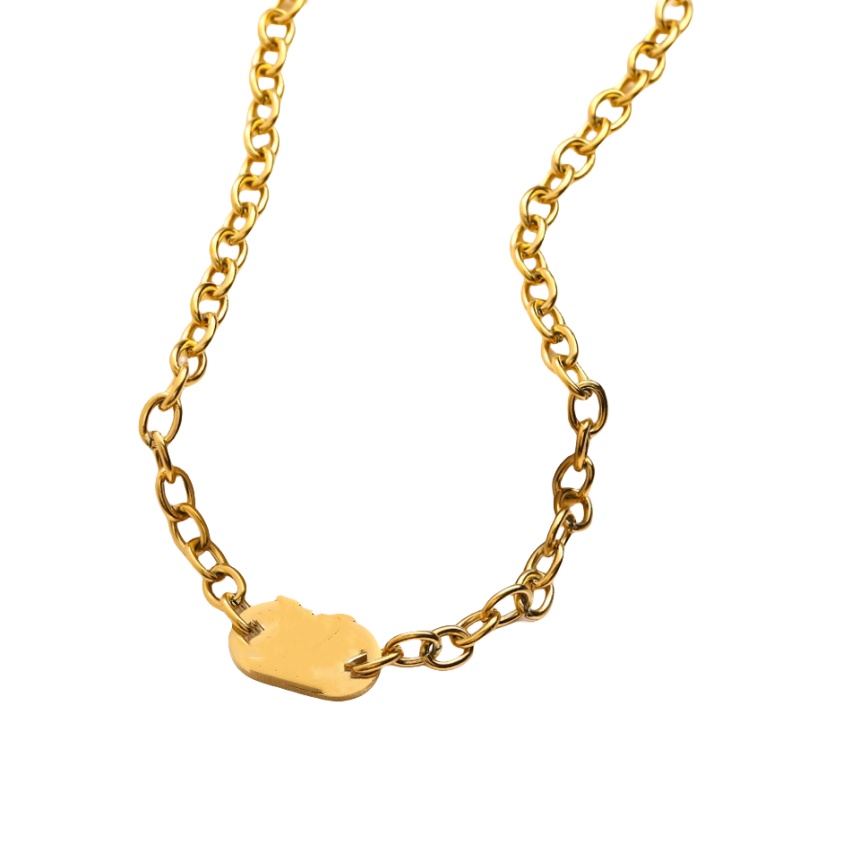 heart necklace for woman necklaces designer Plated Luxury Brand Pendants Necklaces Stainless Steel Letter Choker Pendant Designer Necklace Beads Chain