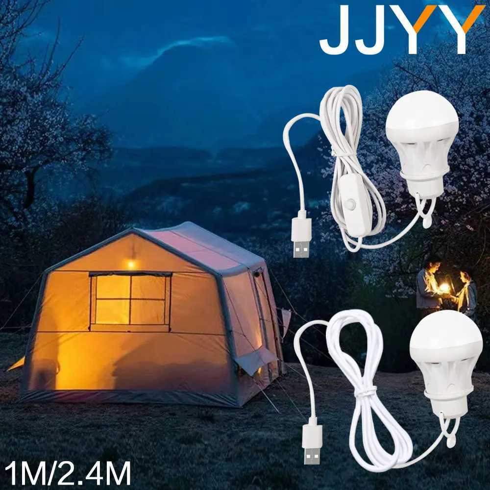 100/240CM 5V LED USB Portable Lantern Camping Lights USB Bulb Power Bank Camping Equipment for Tent Lanterns Camping Hiking Lamp M251115