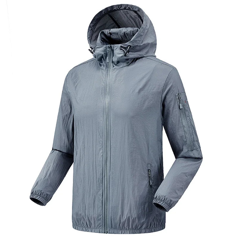 Summer Mens Skin Quick Dry Hiking Jacket Waterproof Sun UV Protection Coats Men Outdoor Sports Fishing Camping Running Jacket 250408