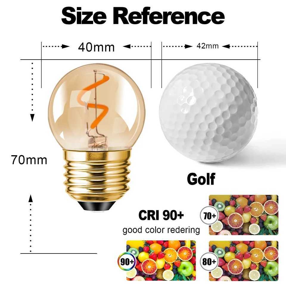 Vintage Dimmable LED Filament Bulb E27 220V 15W 110V Amber Edison Spiral Filament Light Bulb Decorative Ampoule for Chandelier C251115