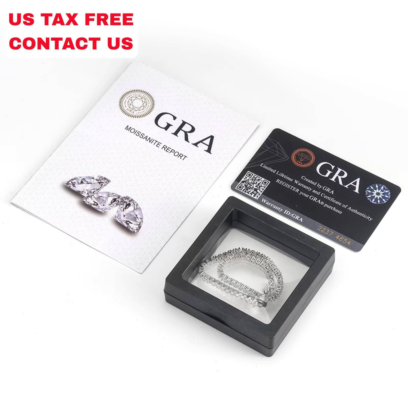 Sparkling Pass Diamond Tester Without Fading GRA Certificates 2mm 3mm 4mm 5mm VVS Moissanite Diamond Tennis Bracelets