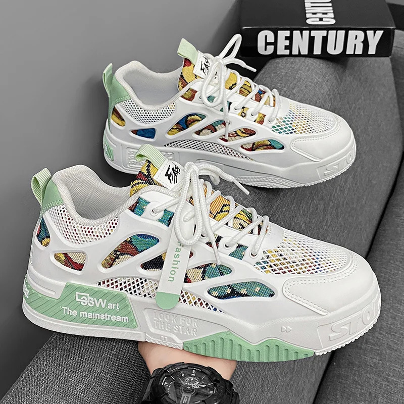 Mens running shoes breathable skateboarding shoes short and comfortable casual sports shoes summer tennis shoes mens shoes 250411