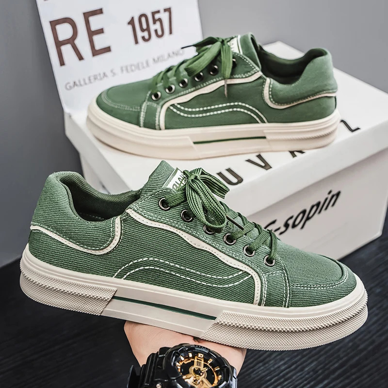 ML Explosive Korean Edition Casual Shoes Board Shoes Canvas Shoes Student Fashion Shoes Mens Shoes 250411