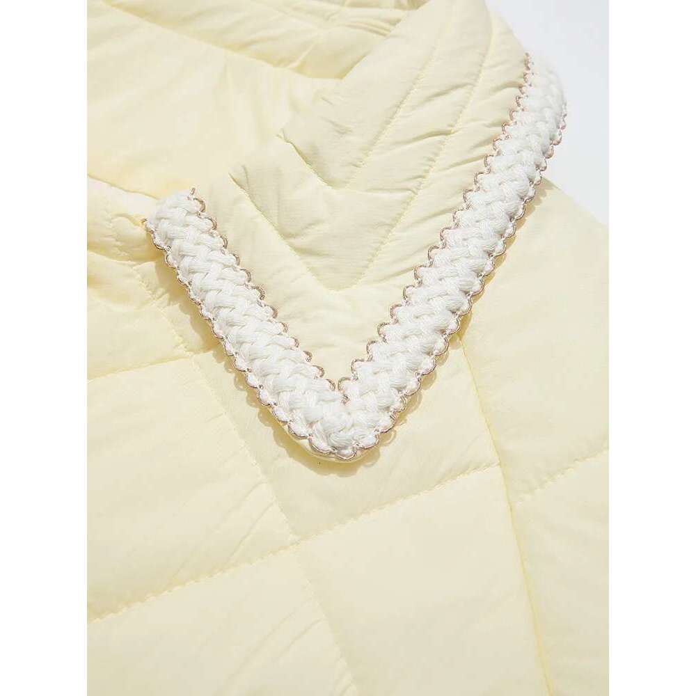 I BELIEVE YOU Yellow Turn-Down Collar Cotton Clothing Keeps Warm Thick Coat Winter Clothes Women 2024 Solid Jackets Ayf235371a