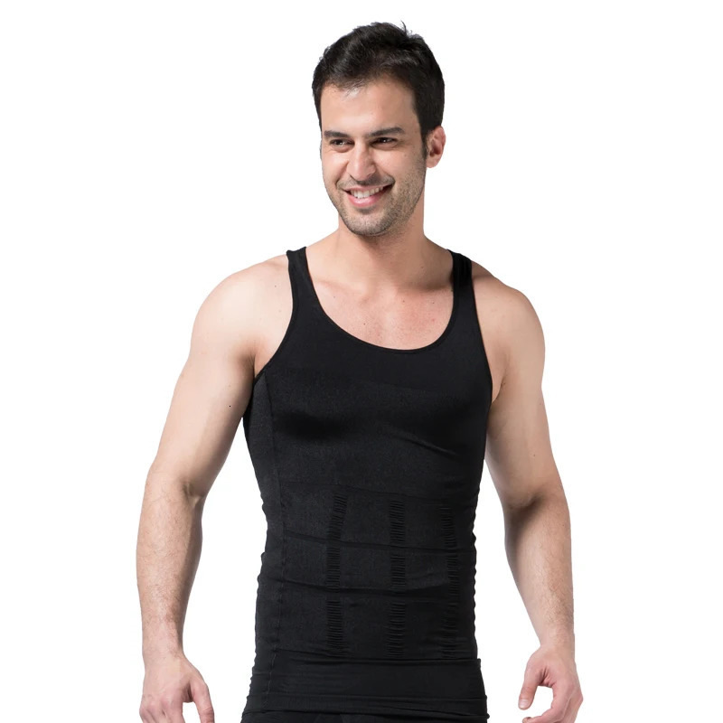 Men Body Shaper Slimming Compression Vest Undershirt Seamless Waist Trainer Tank Top Belly Control Weight Loss Shapewear 250415