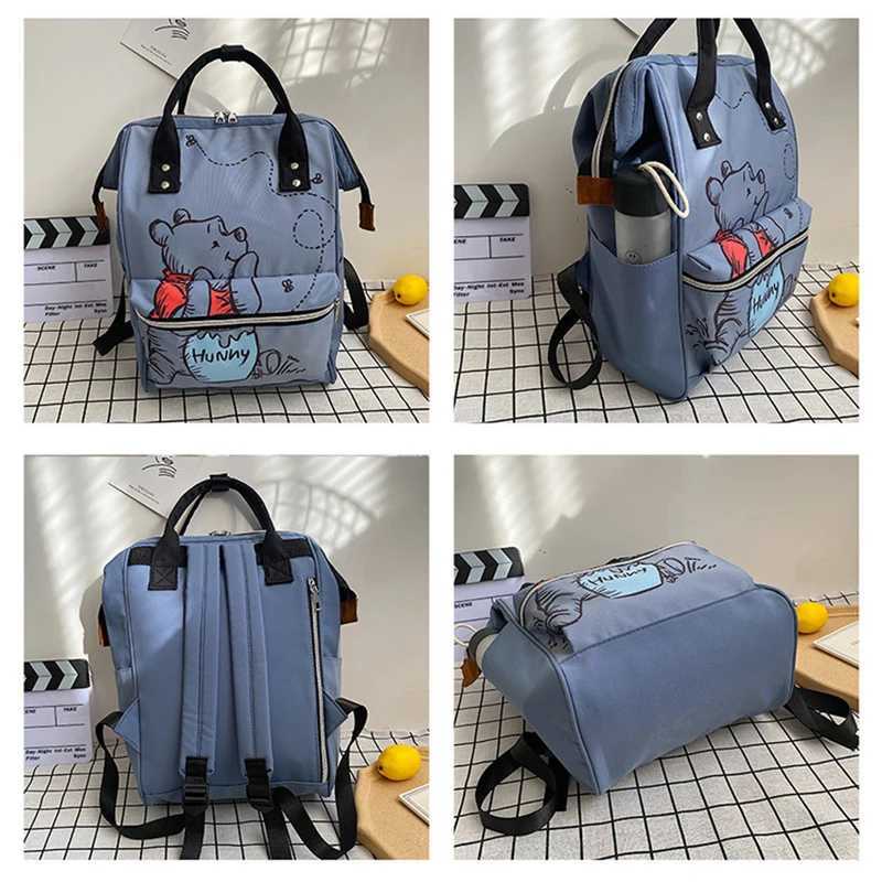 Disney Winnie The Pooh Backpack Anime Large Capacity Travel Mommy Bag Womens Backpack knapsack Cartoon kids schoolbag giftXJ250414